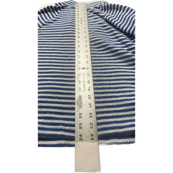 Lilly Pulitzer Cassi Popover Cane Blue Tropez Stripe Long Sleeve Sz XL Terry - Picture 4 of 12